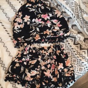 Girl’s floral romper